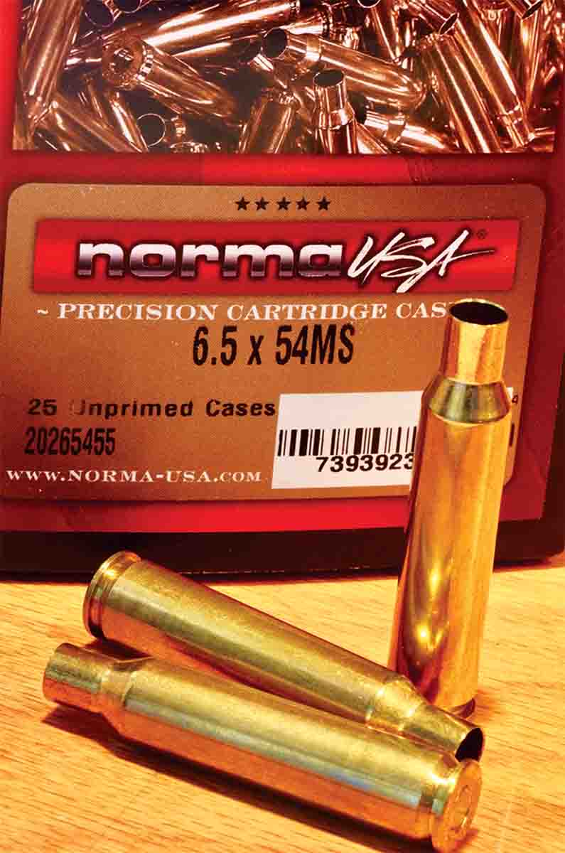 Although it’s more than a century old, the 6.5x54 M-S is still a great cartridge. Having new Norma brass is a treat for owners of Mannlicher-Schönauer rifles and carbines.